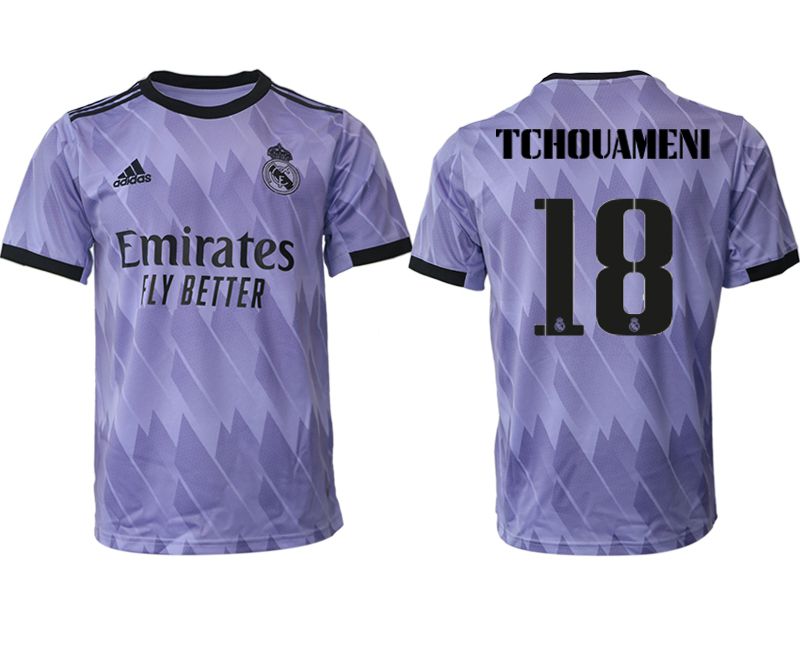 Men 2022-2023 Club Real Madrid away aaa version purple #18 Soccer Jersey